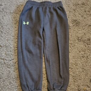 Under Armour Kids Black Joggers with Green Logo